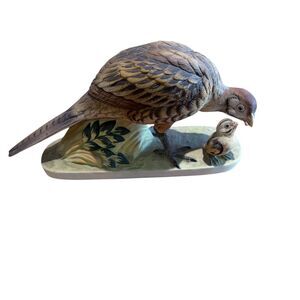 Andrea by Sadek Ring-Necked Pheasant Figurine Wildlife Decor Tan